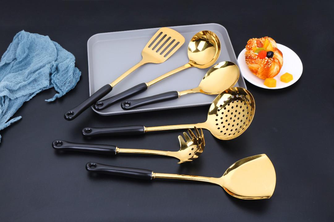 Franco Kitchen Utensil With Ceramic Grip and Rack 6pcs