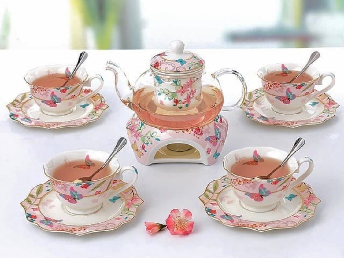 Elina Teaset with 2 tier cake stand