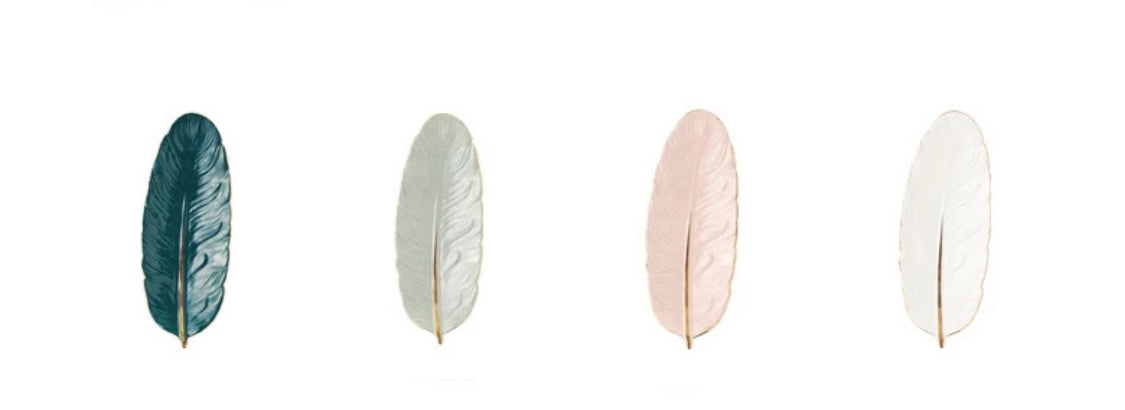 Malta Feather Ceramic Tray