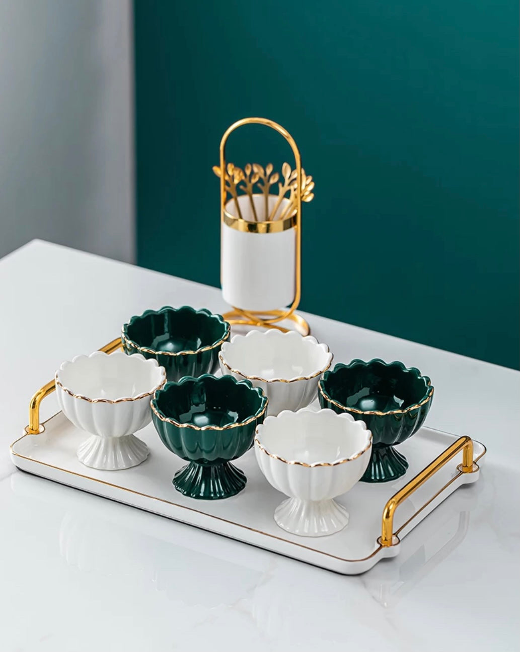 Corrine Dessert Cup Tray Set