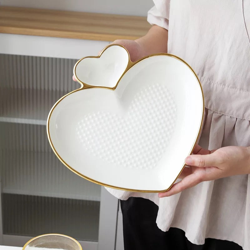 Kelsey Heart Dumpling Plate