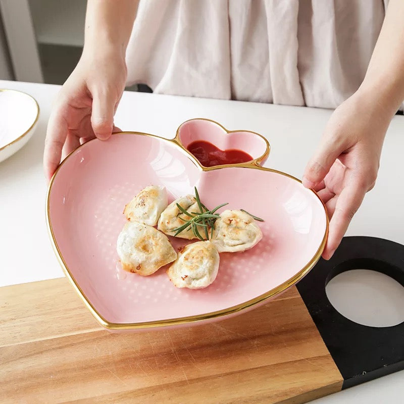 Kelsey Heart Dumpling Plate
