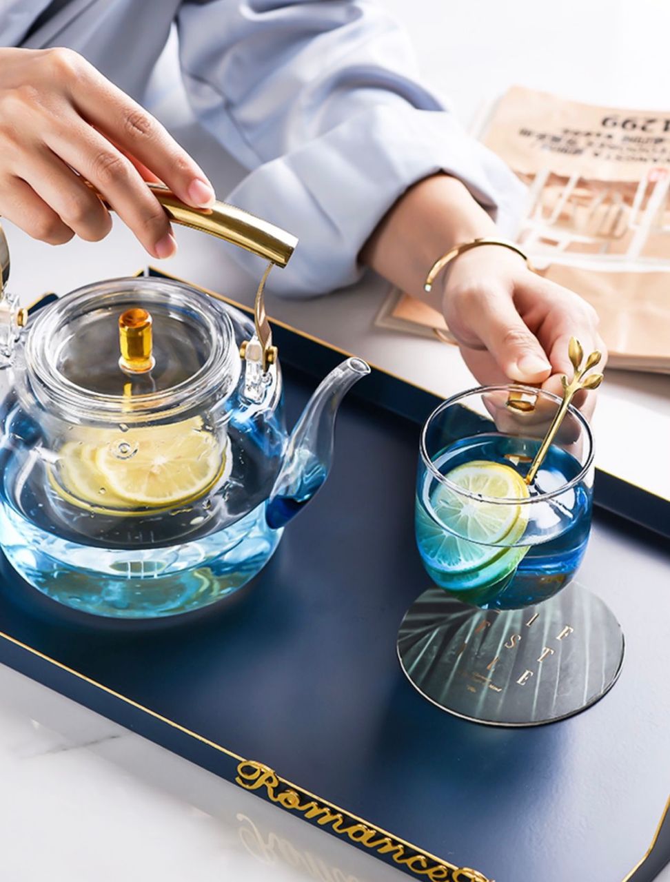 Xena Glass Tea Set