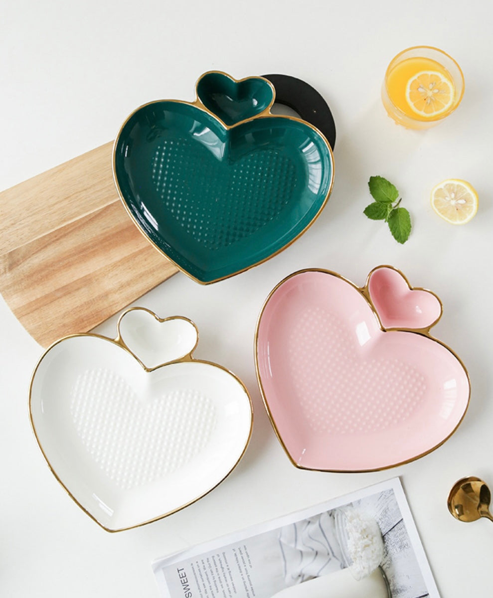 Kelsey Heart Dumpling Plate