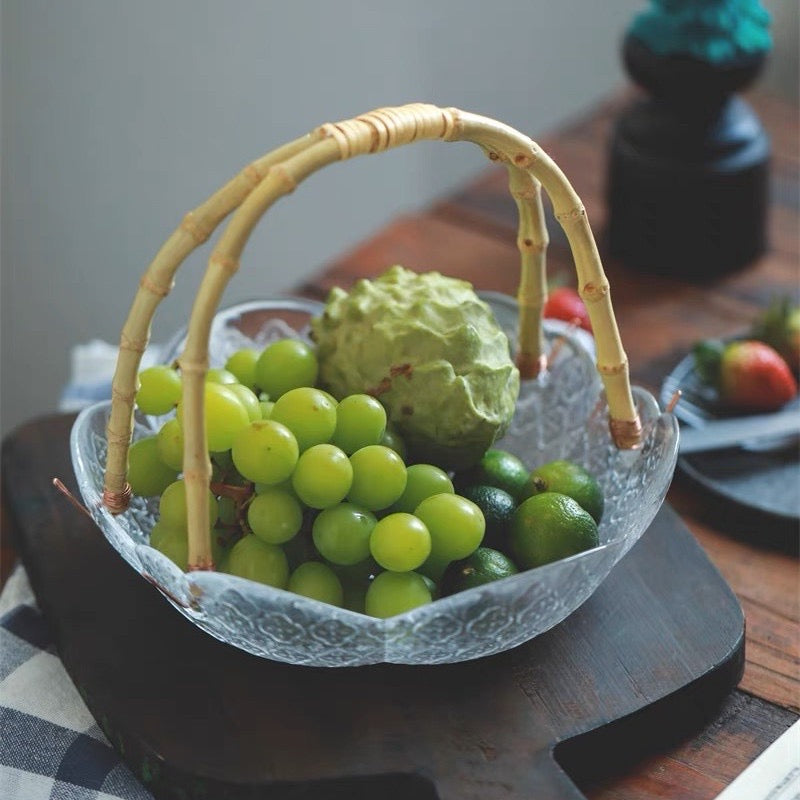 Charlie bamboo weaving glass basket