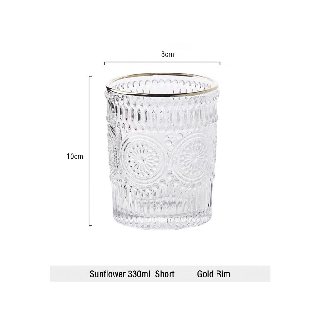Sunflower drinking glass