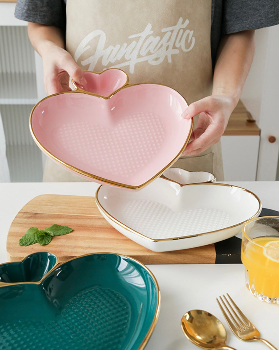 Kelsey Heart Dumpling Plate