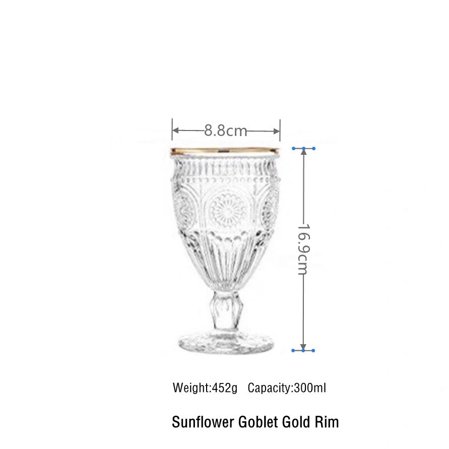 Sunflower drinking glass