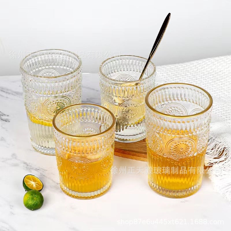 Sunflower drinking glass