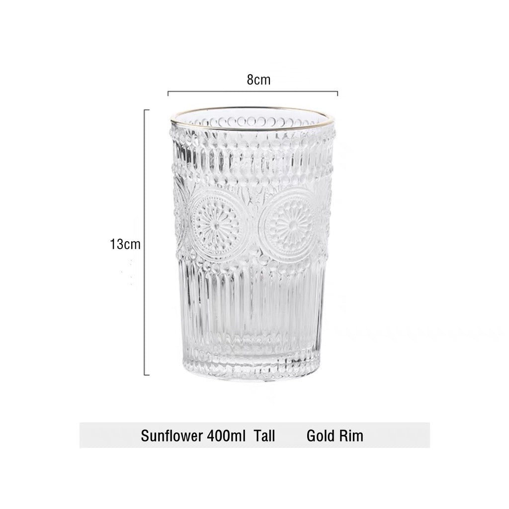 Sunflower drinking glass