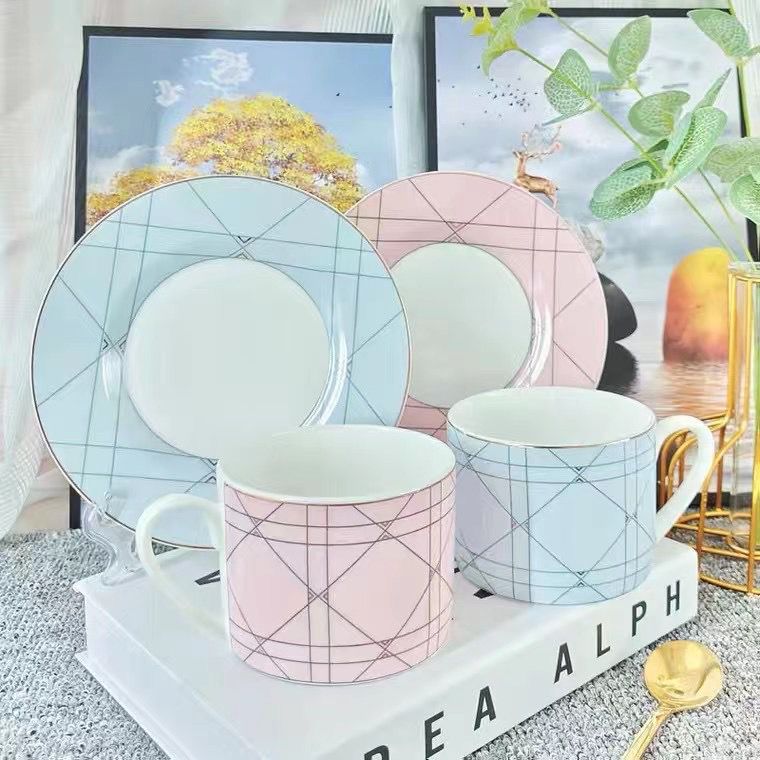 Dior Inspired Set of 2 Teacup and Saucer