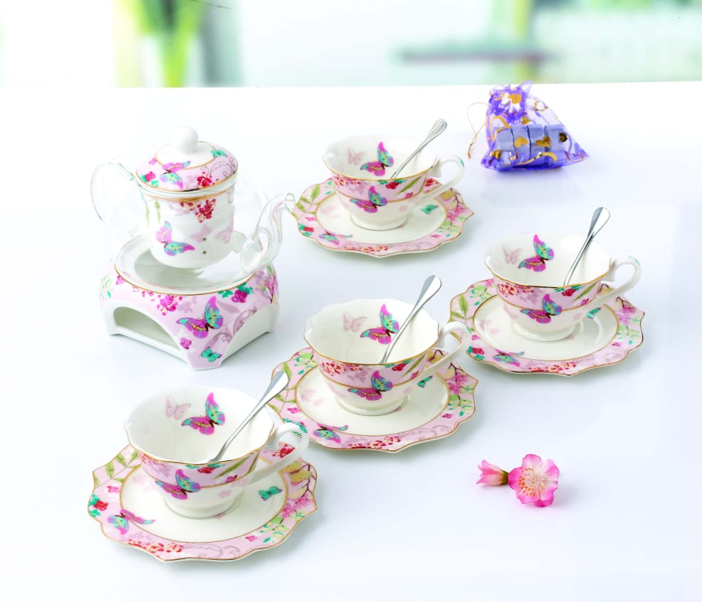 Elina Teaset with 2 tier cake stand