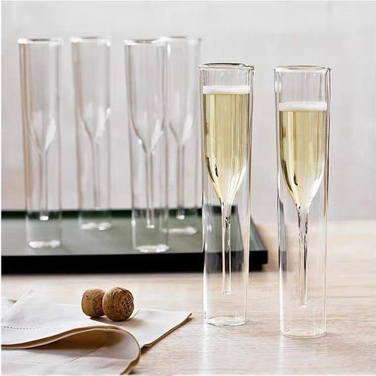 Alvaro 2pc double wall champagne flute